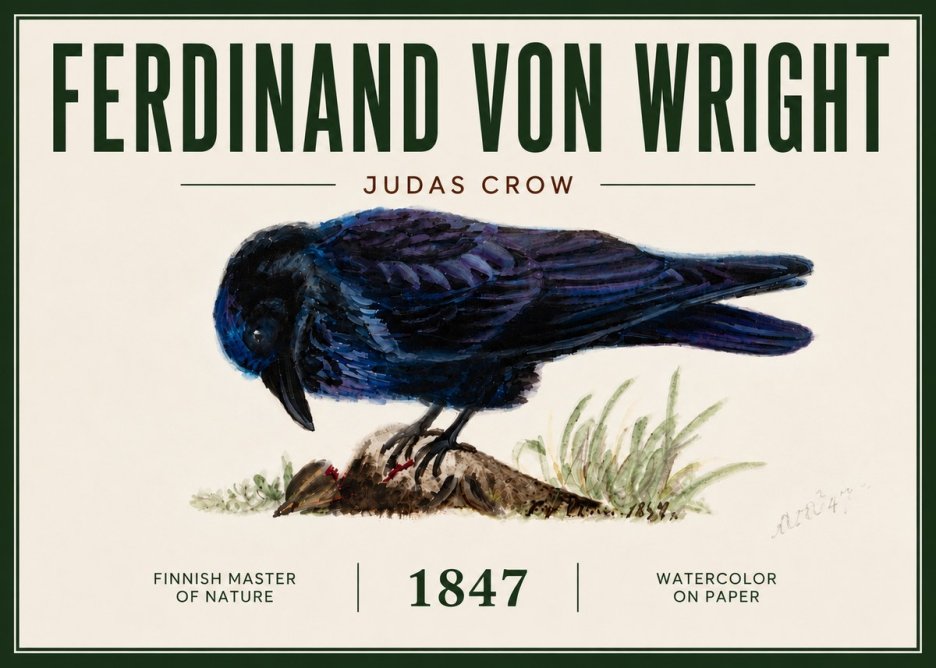 Ferdinand von Wright Judas Crow No4 - Plakát
