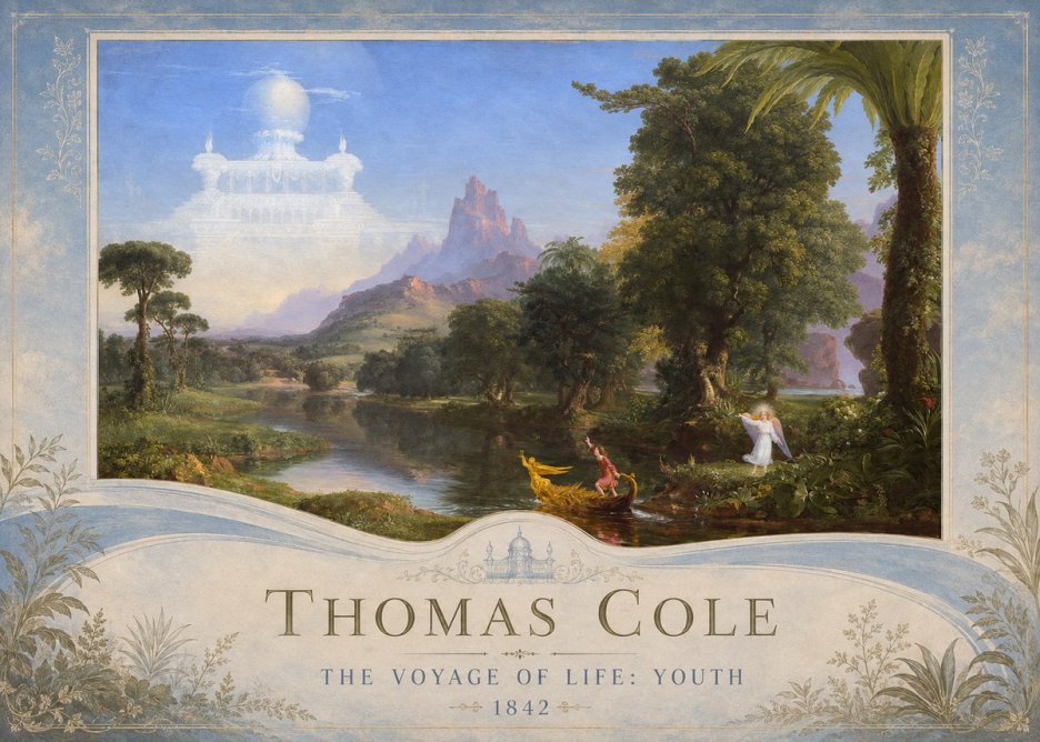 Thomas Cole The Voyage of Life: Youth IV No3 - Plakát