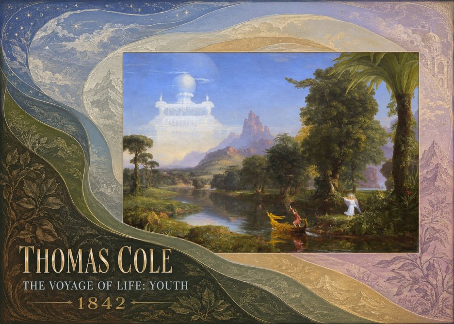 Thomas Cole The Voyage of Life: Youth IV No5 - Plakát