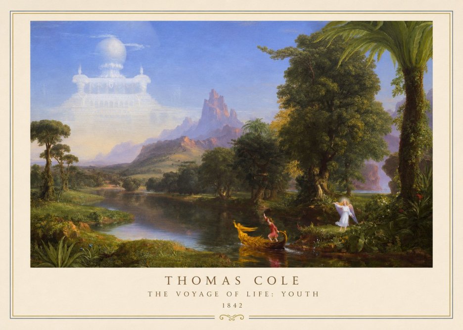 Thomas Cole The Voyage of Life: Youth IV No6 - Plakát