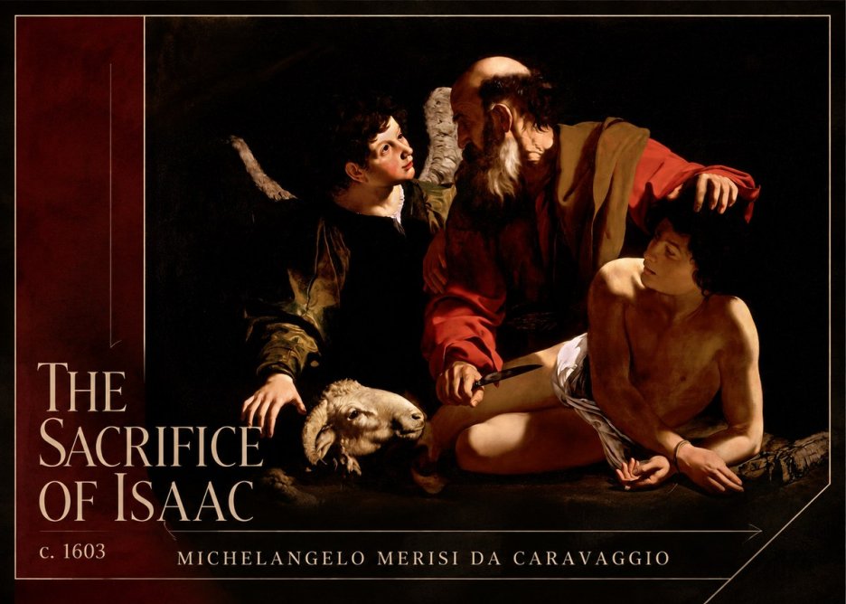 Michelangelo Merisi da Caravaggio The Sacrifice of Isaac III No2 - Plakát