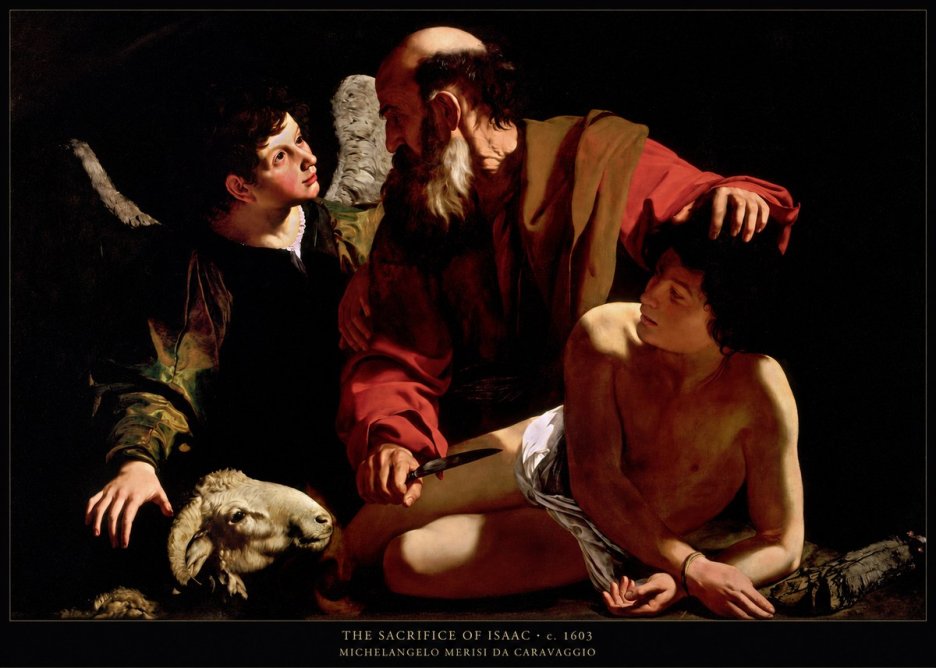 Michelangelo Merisi da Caravaggio The Sacrifice of Isaac III No6 - Plakát