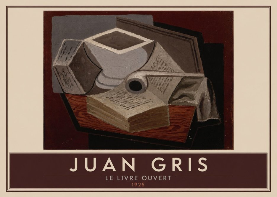 Juan Gris Le Livre Ouvert No5 - Plakát