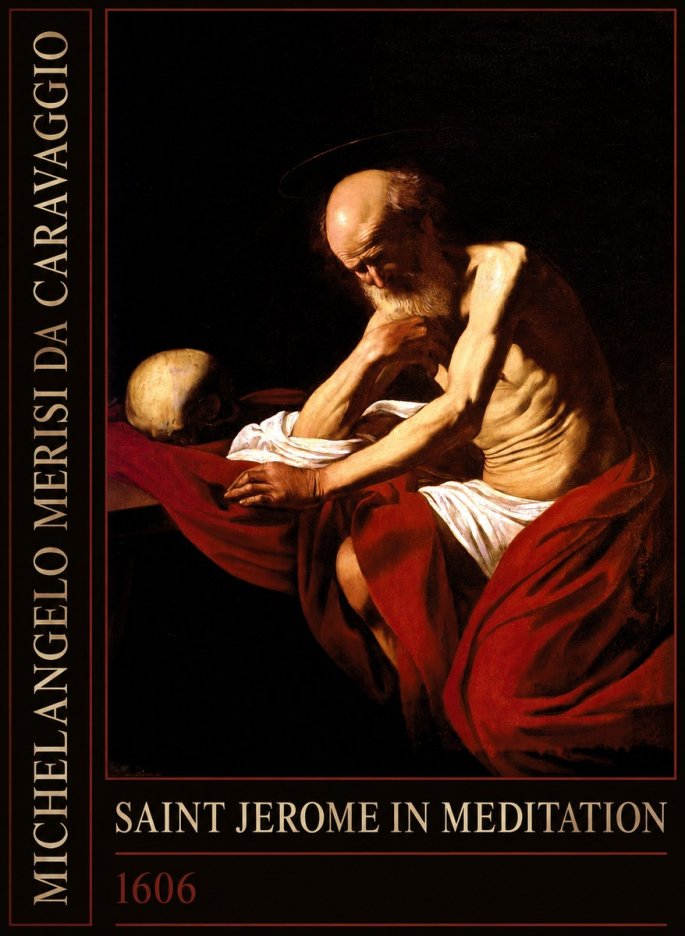 Michelangelo Merisi da Caravaggio Saint Jerome in Meditation I No2 - Plakát