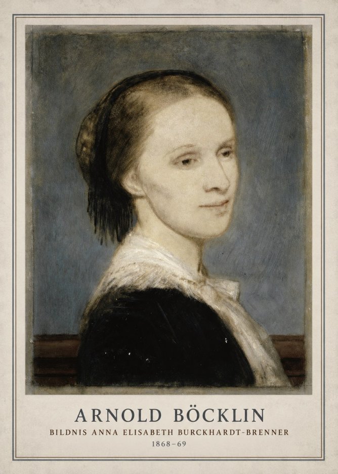 Arnold Böcklin Bildnis Anna Elisabeth Burckhardt-brenner No3 - Plakát