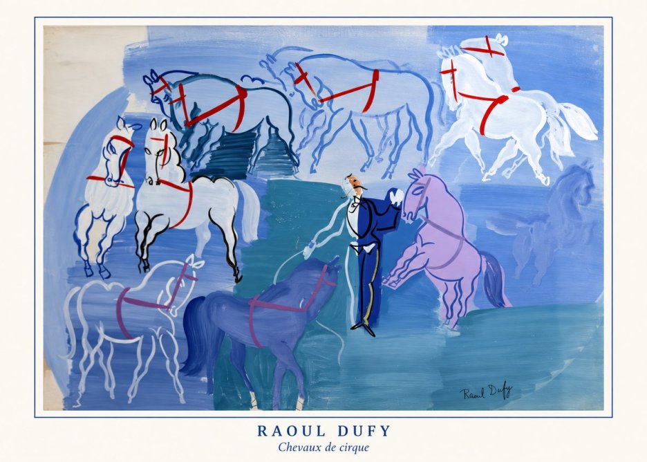 Raoul Dufy Chevaux De Cirque No4 - Plakát