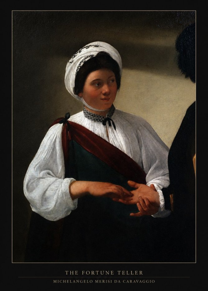 Michelangelo Merisi da Caravaggio The Fortune Teller IV No6 - Plakát