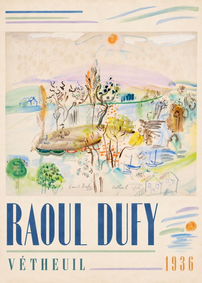 Raoul Dufy Vétheuil No3 - Plakát