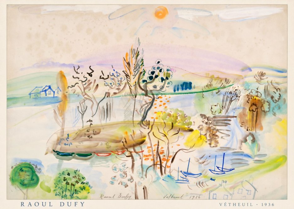Raoul Dufy Vétheuil No4 - Plakát