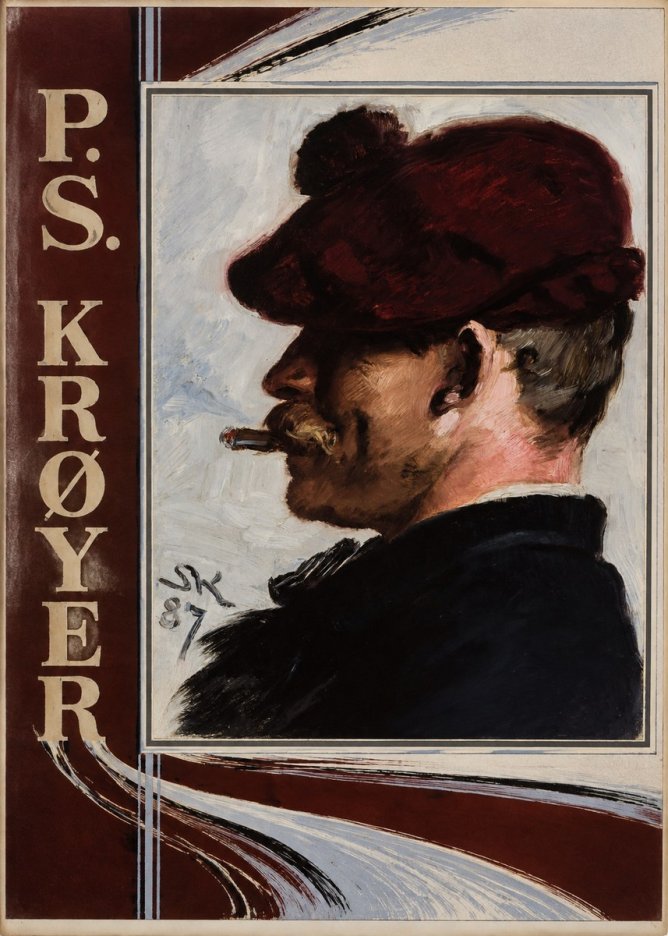 P.S. Krøyer Self-portrait with Cigar II No2 - Plakát