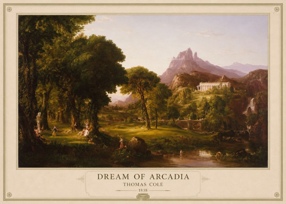 Thomas Cole The Dream of Arcadia No2 - Plakát
