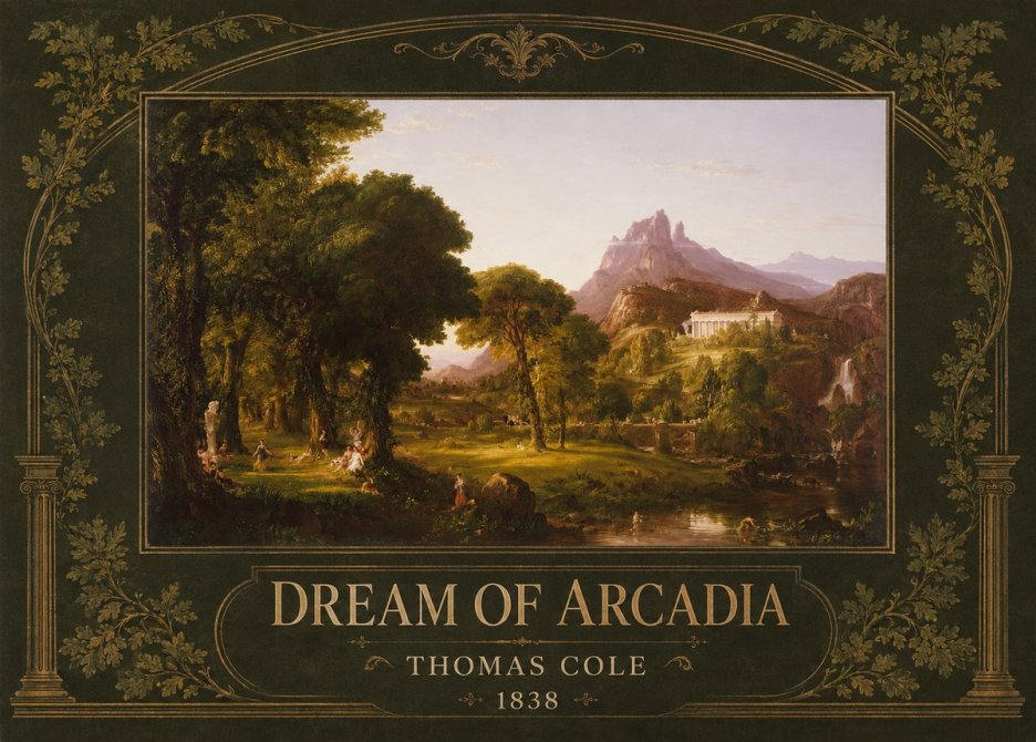 Thomas Cole The Dream of Arcadia No3 - Plakát