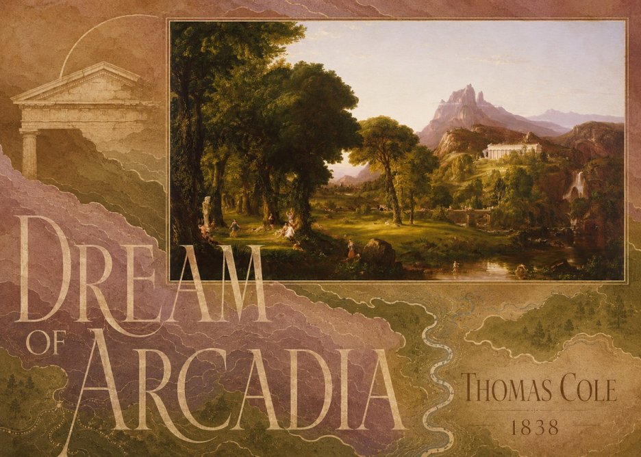 Thomas Cole The Dream of Arcadia No6 - Plakát