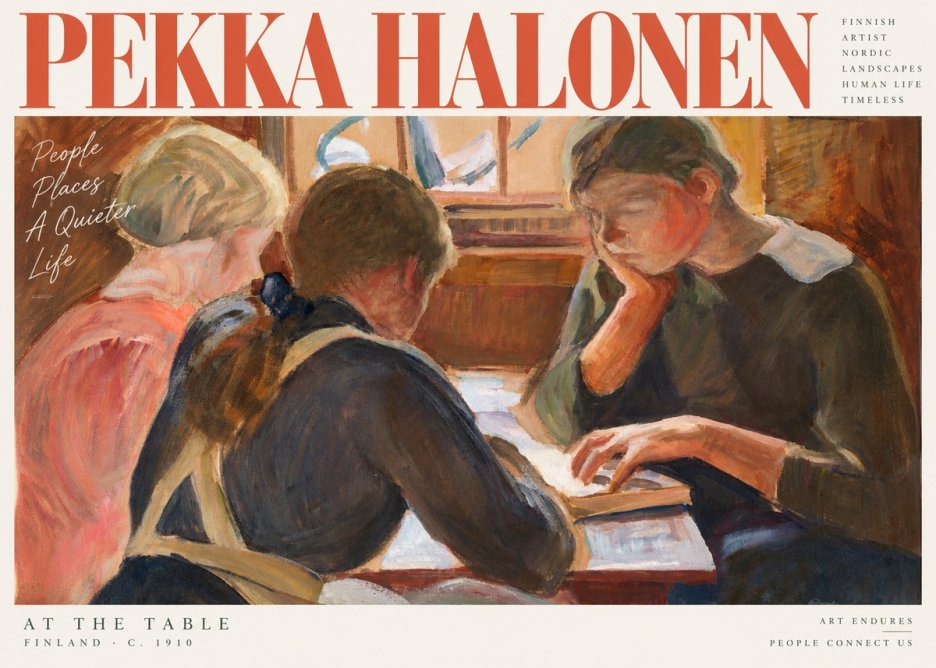 Pekka Halonen At the Table No3 - Plakát