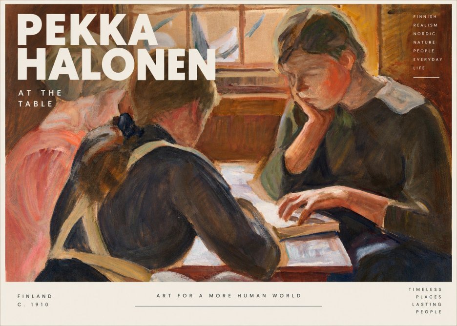 Pekka Halonen At the Table No4 - Plakát
