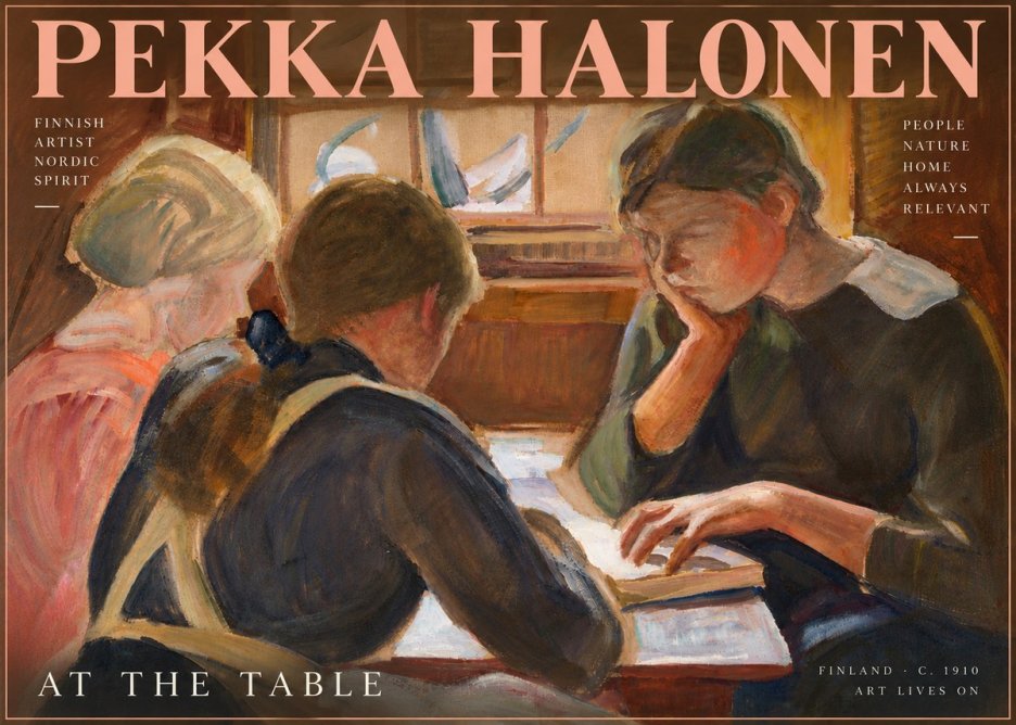 Pekka Halonen At the Table No5 - Plakát