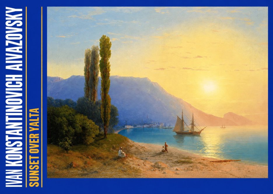 Ivan Konstantinovich Aivazovsky Sunset over Yalta No2 - Plakát