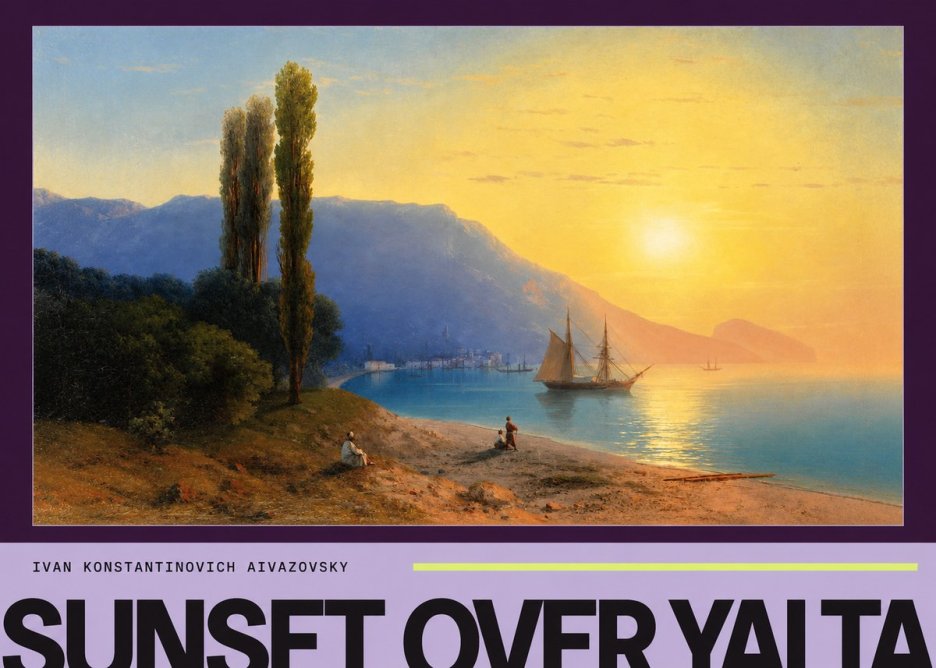 Ivan Konstantinovich Aivazovsky Sunset over Yalta No4 - Plakát
