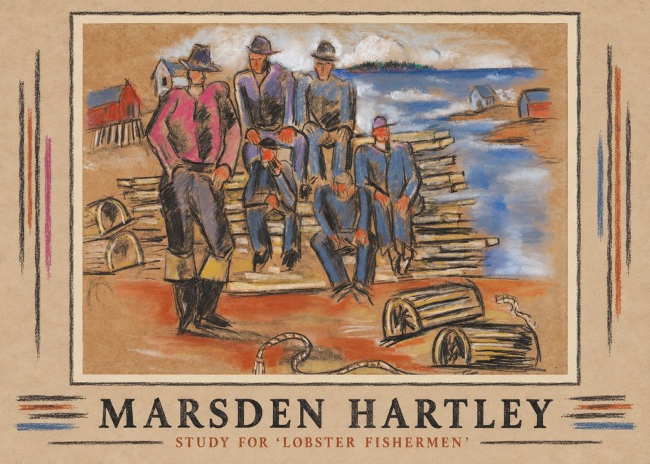 Marsden Hartley Study for 'Lobster Fishermen' No1 - Plakát