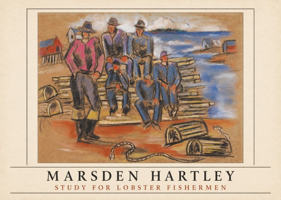 Marsden Hartley Study for 'Lobster Fishermen' No4 - Plakát
