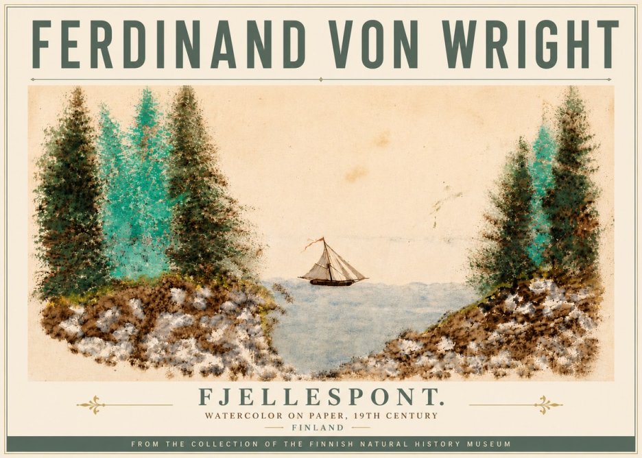 Ferdinand von Wright Fjellespont. No6 - Plakát