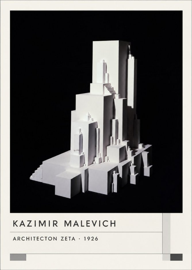 Kazimir Malevich Architecton Zeta No1 - Plakát