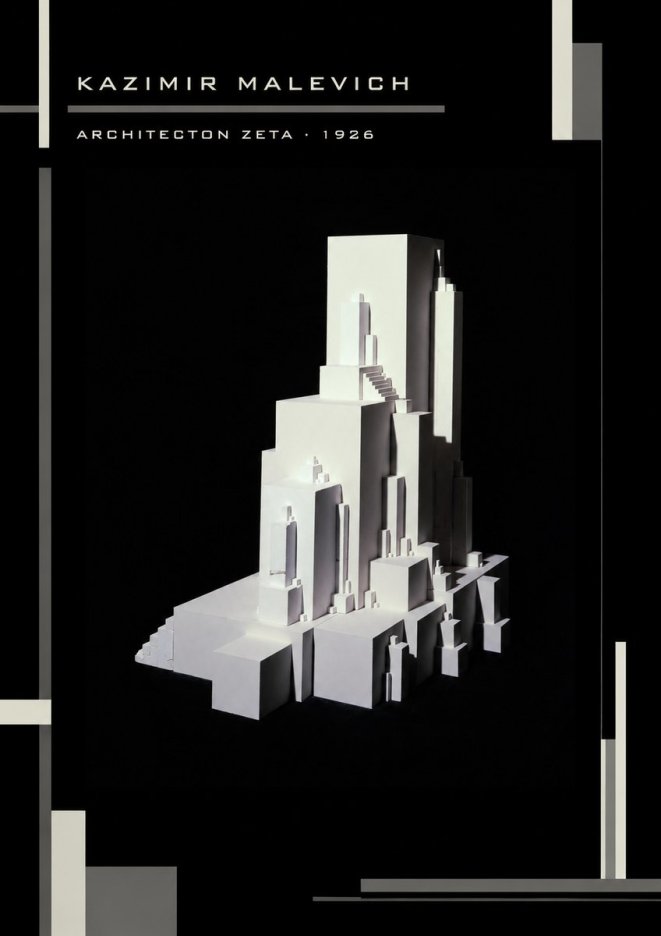Kazimir Malevich Architecton Zeta No4 - Plakát