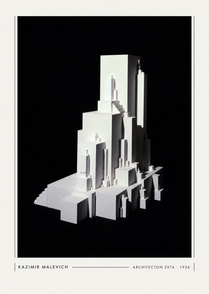 Kazimir Malevich Architecton Zeta No5 - Plakát