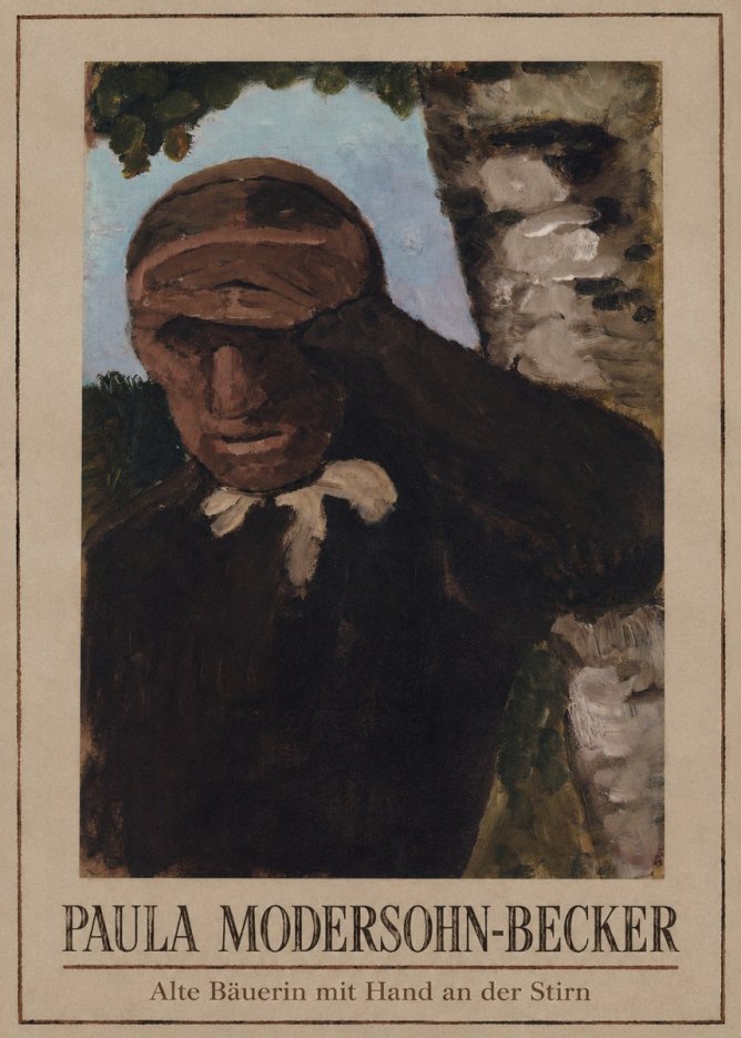 Paula Modersohn-Becker Alte Bäuerin Mit Hand an Der Stirn No1 - Plakát