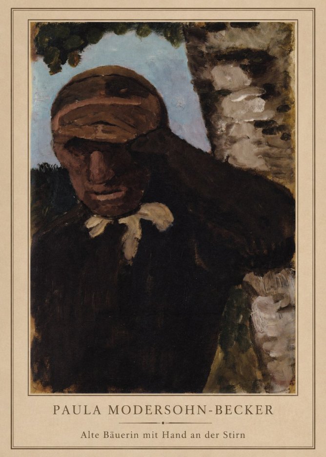 Paula Modersohn-Becker Alte Bäuerin Mit Hand an Der Stirn No3 - Plakát