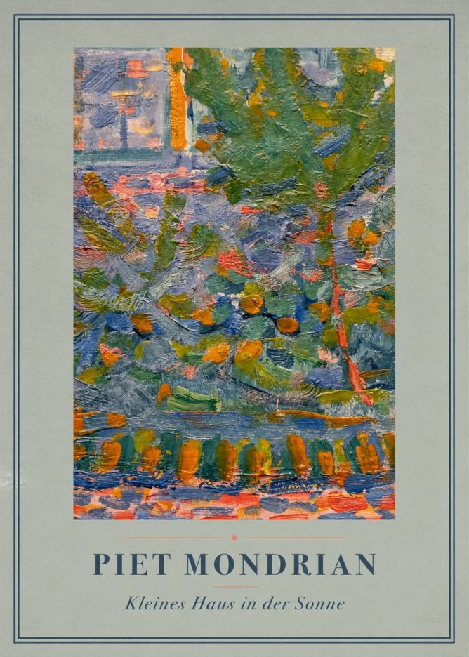 Piet Mondrian Kleines Haus in Der Sonne III No4 - Plakát