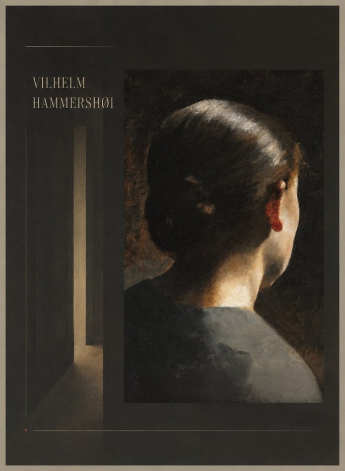 Vilhelm Hammershøi Woman Seen from Behind No4 - Plakát