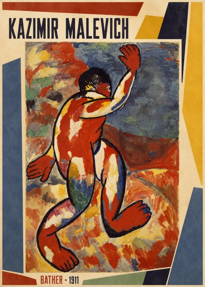 Kazimir Malevich Bather - 1911 No1 - Plakát