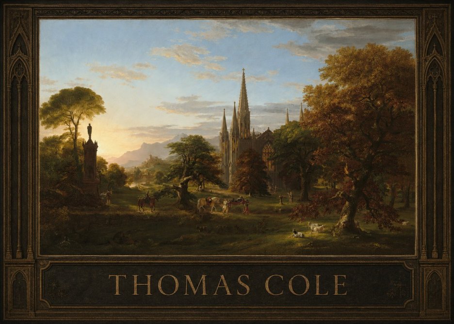 Thomas Cole The Architect's Dream No4 - Plakát