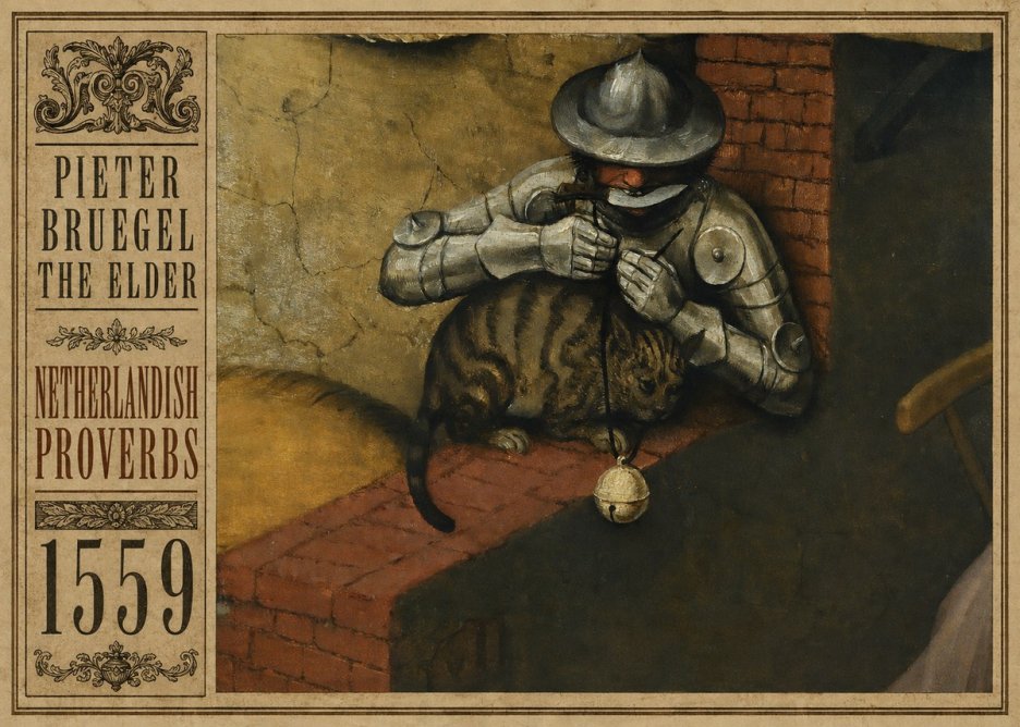 Pieter Bruegel Netherlandish Proverbs X No2 - Plakát
