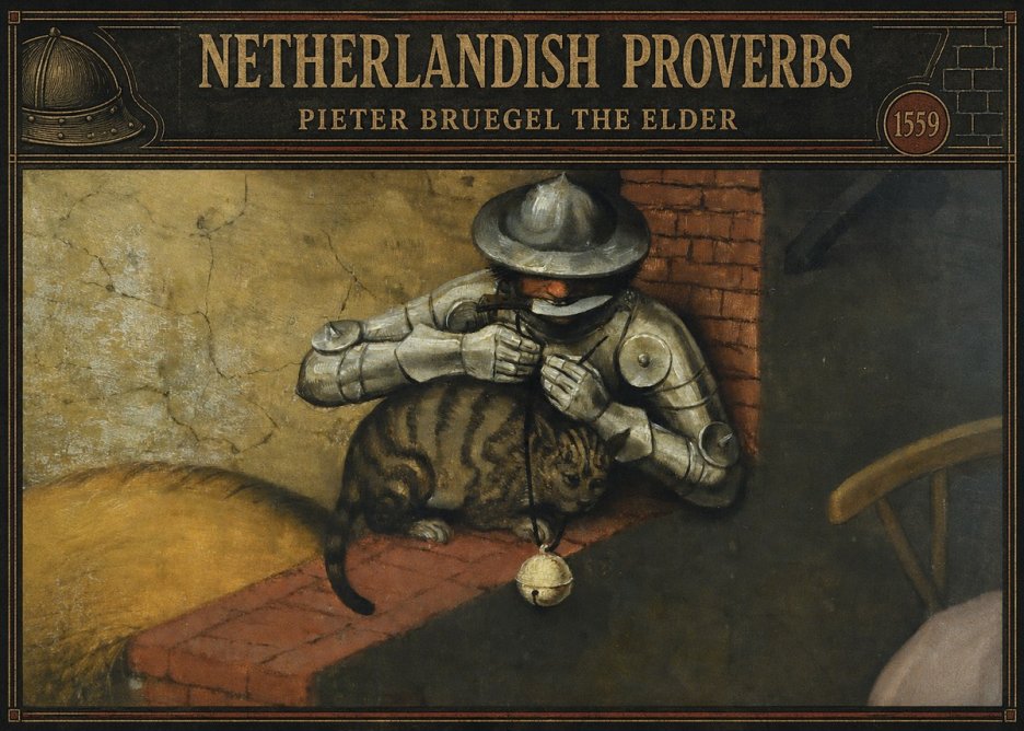 Pieter Bruegel Netherlandish Proverbs X No4 - Plakát