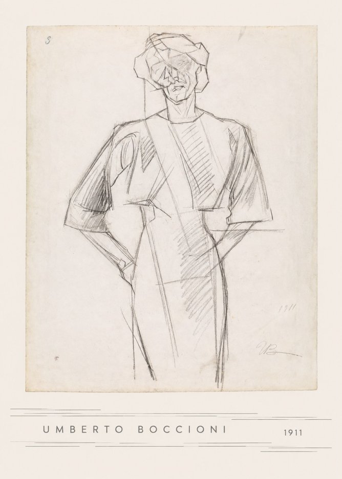 Umberto Boccioni Figure Study, 1911 No5 - Plakát