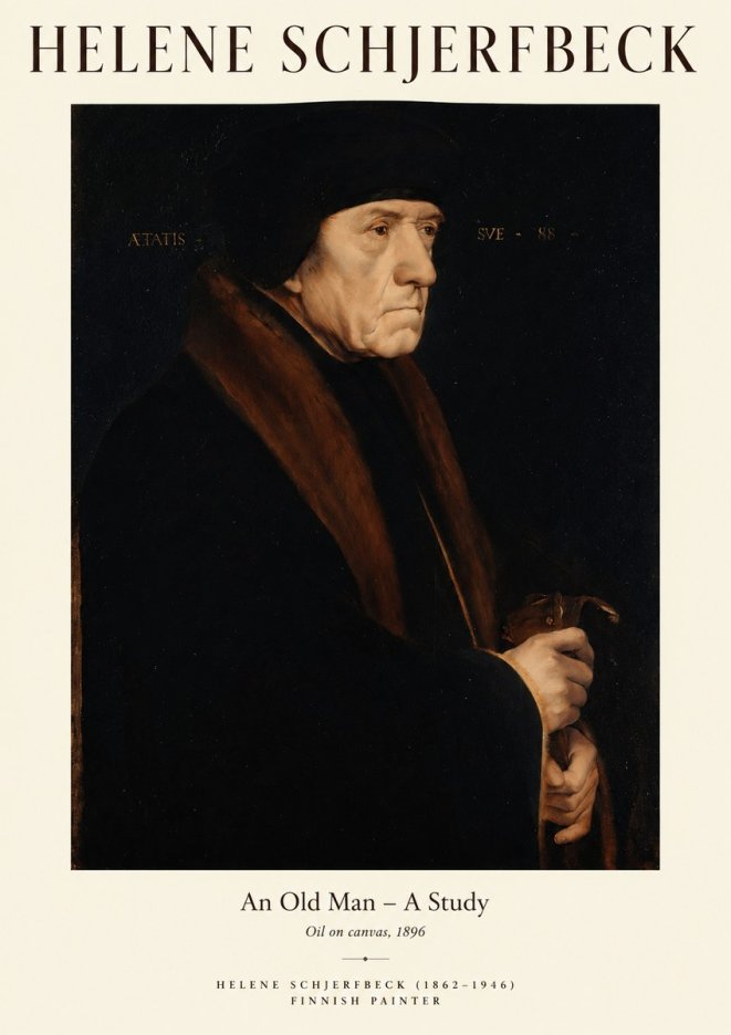 Helene Schjerfbeck An Old Man – a Study No1 - Plakát