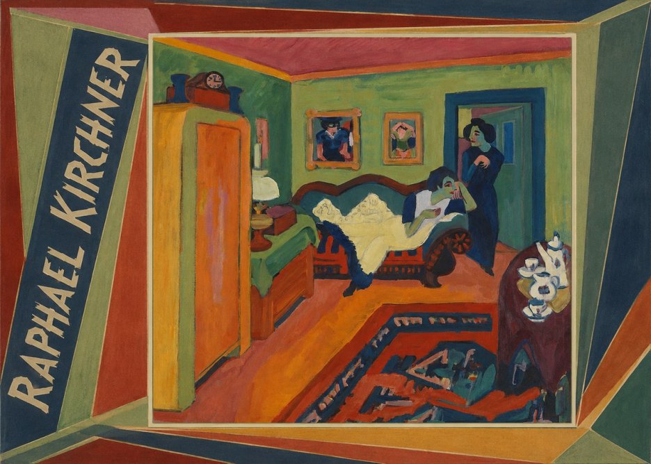 Raphael Kirchner Interior with Two Women No6 - Plakát