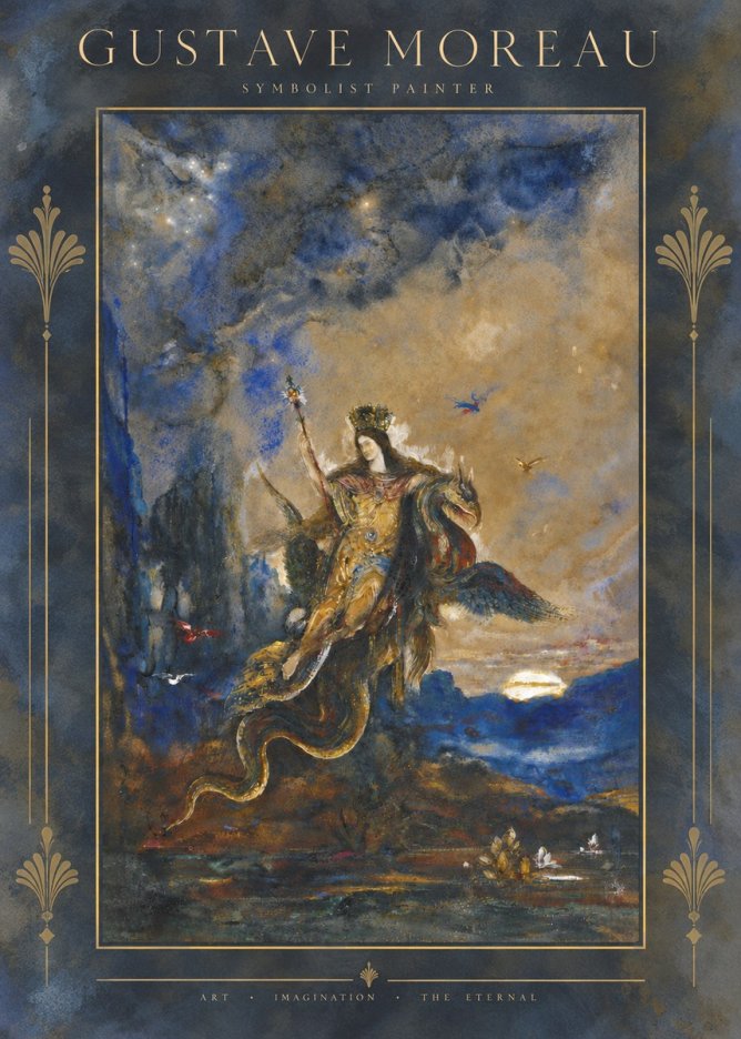 Gustave Moreau Les Fées No5 - Plakát