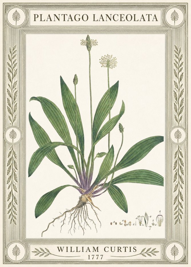 William Curtis Plantago Lanceolata IV No4 - Plakát