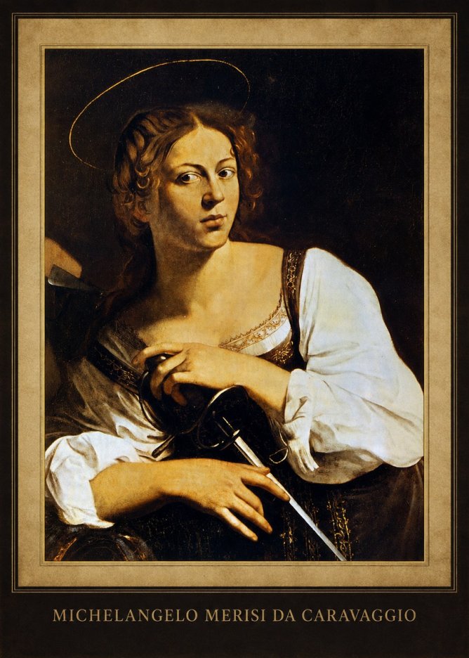 Michelangelo Merisi da Caravaggio Saint Catherine of Alexandria III No6 - Plakát
