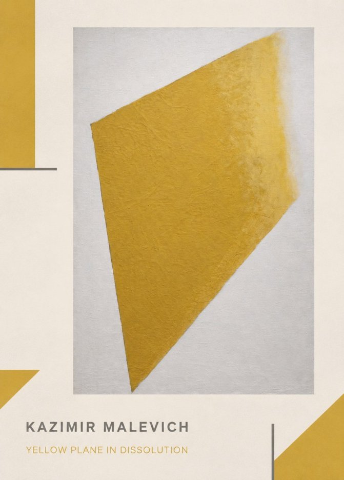 Kazimir Malevich Yellow Plane in Dissolution No1 - Plakát