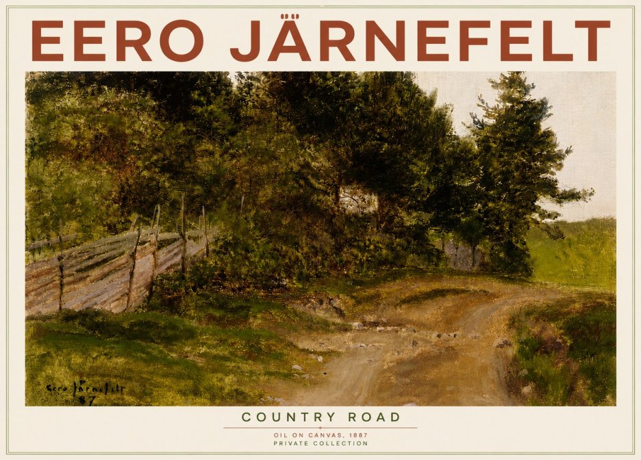 Eero Järnefelt Country Road No6 - Plakát