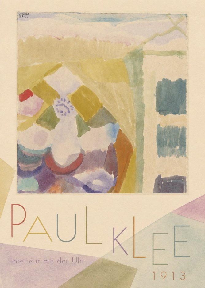 Paul Klee Interieur Mit Der Uhr II No3 - Plakát