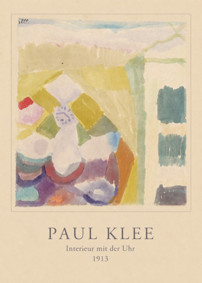 Paul Klee Interieur Mit Der Uhr II No4 - Plakát