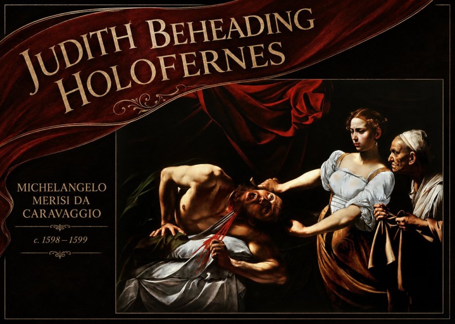 Michelangelo Merisi da Caravaggio Judith Beheading Holofernes IV No5 - Plakát