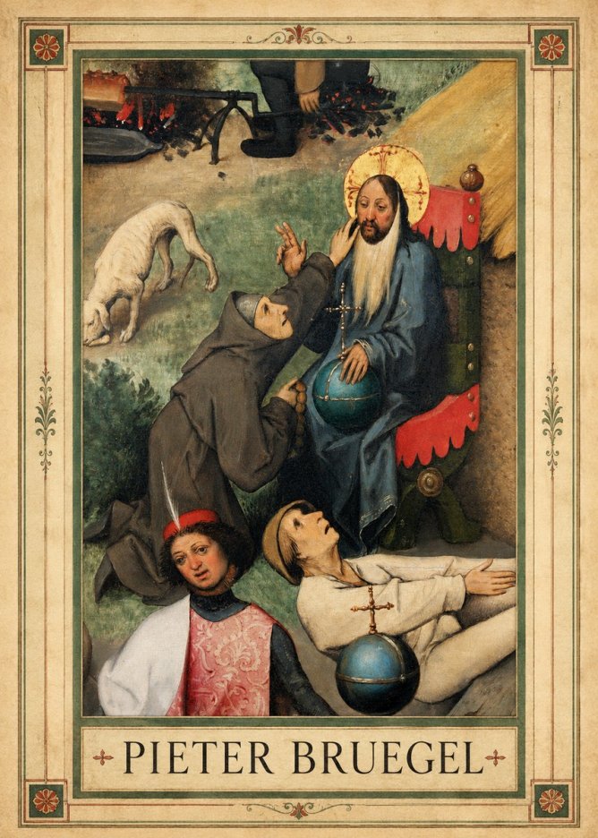 Pieter Bruegel The Adoration of the Magi - Detail No1 - Plakát