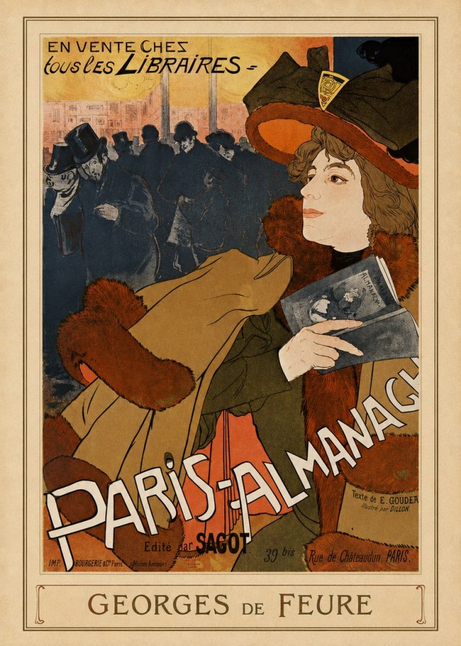 Georges de Feure Paris-almanach II No3 - Plakát
