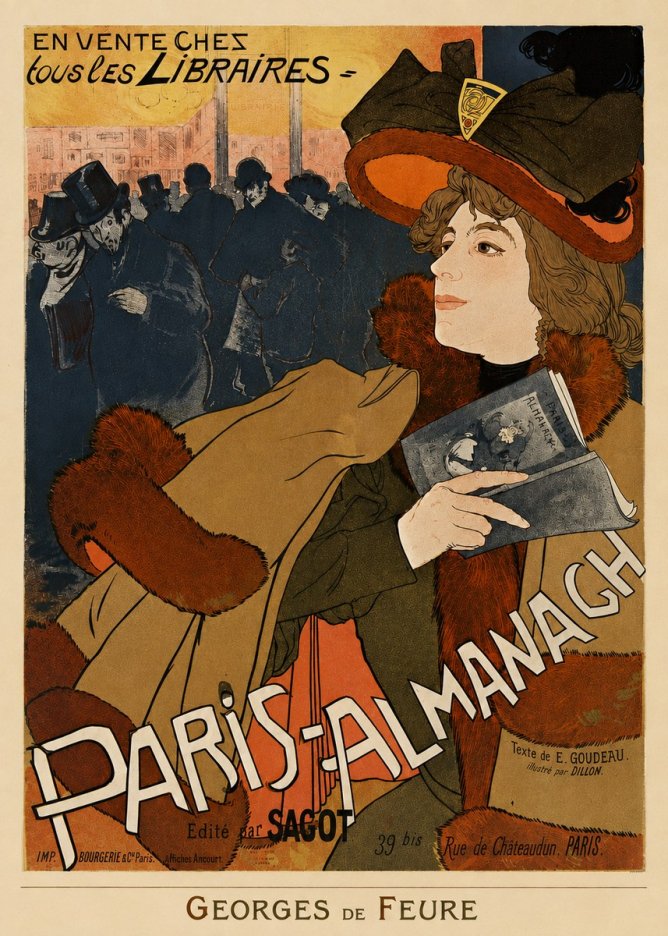 Georges de Feure Paris-almanach II No4 - Plakát